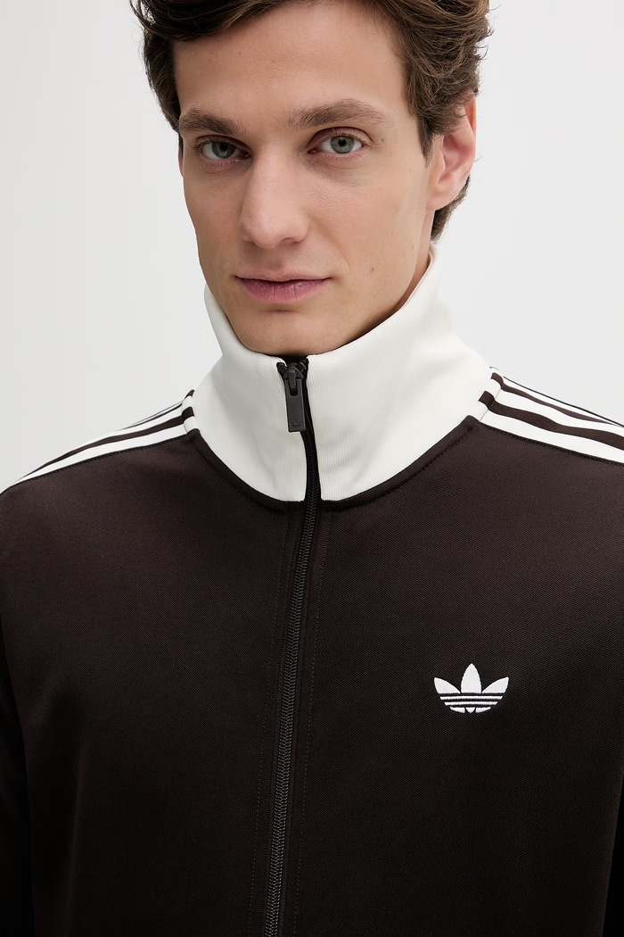 Pulover adidas Originals Beckenbauer rjava KE1665