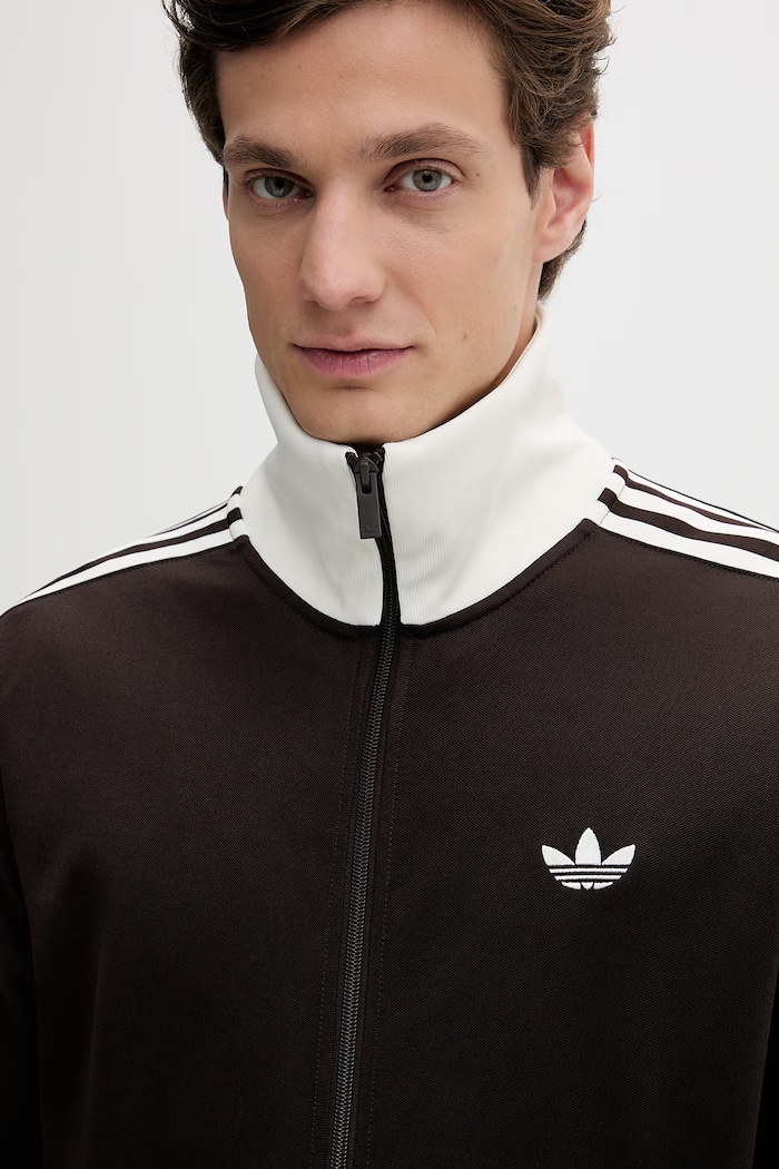 Pulover adidas Originals Beckenbauer rjava KE1665