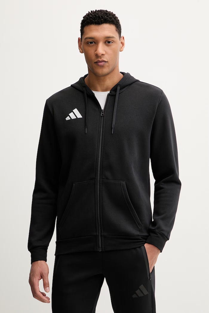 Φούτερ προπόνησης adidas Performance Entrada26 με κουκούλα μαύρο KF5945