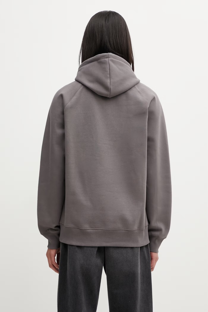 Odjeća Carhartt WIP Hooded Chase Sweat dukserica sa kapuljačom s pamukom za muškarce I033661.3H5XX siva