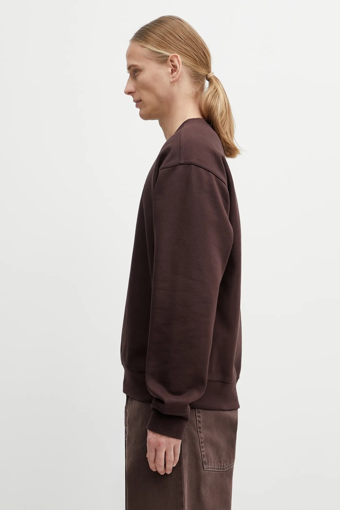 Mikina Carhartt WIP American Script Sweat I025475.33HXX hnědá SS26