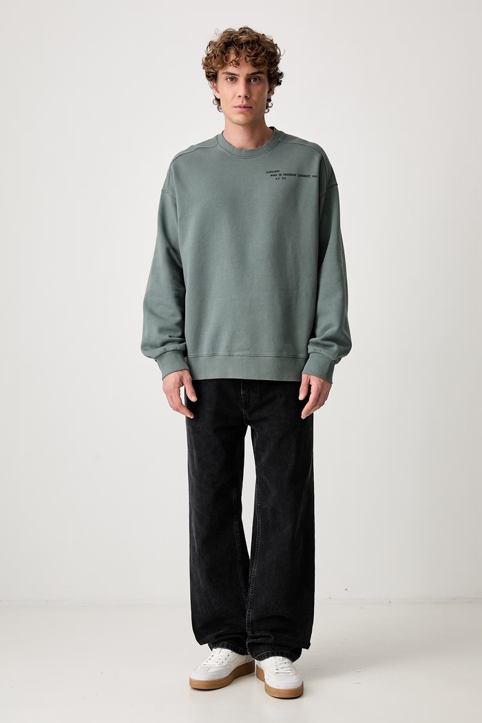 Carhartt WIP Punched Sweat bluza bawełniana męska I036039.3GEXX zielony SS26