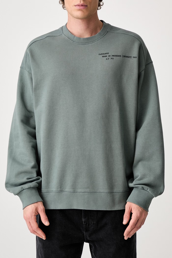 Carhartt WIP Punched Sweat bluza bawełniana męska I036039.3GEXX zielony
