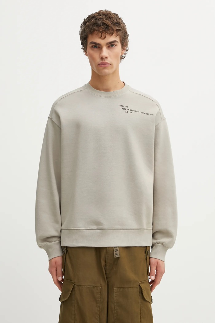 Clothing Carhartt WIP cotton sweatshirt Punched Sweat I036039.3GEXX beige