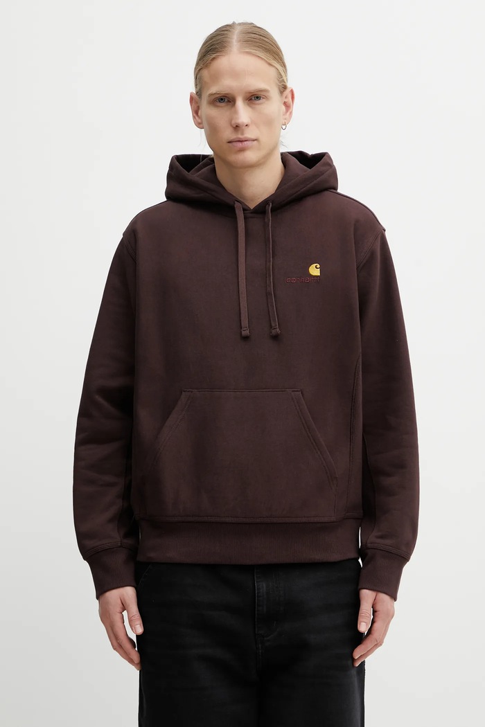 Carhartt WIP sweatshirt Hooded American Script Sweat other brown I028279.33HXX