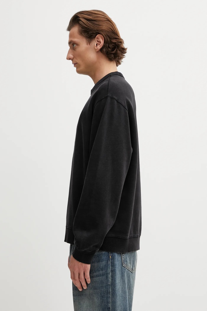 Carhartt WIP bluza bawełniana Faded Pond Corps Sweat I036065.8960 czarny SS26