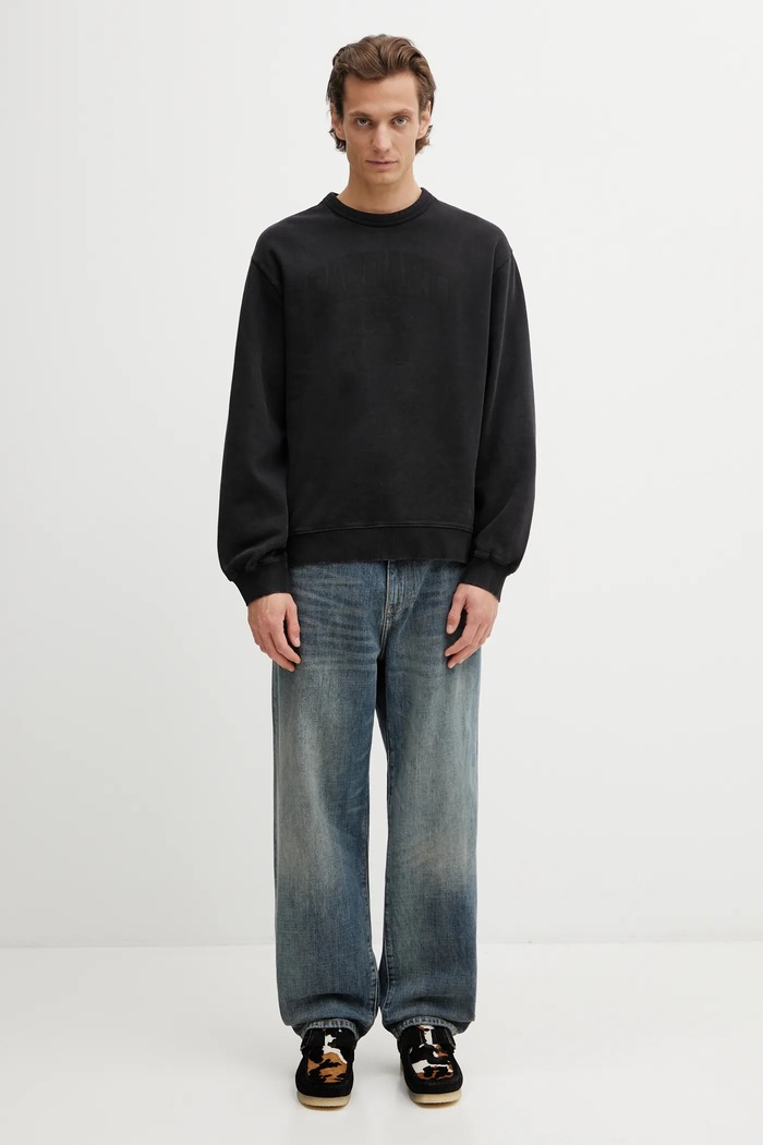 Carhartt WIP bluza bawełniana Faded Pond Corps Sweat I036065.8960 czarny
