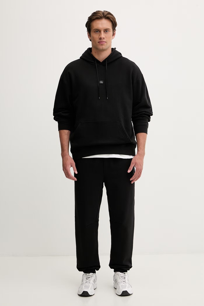 Calvin Klein Performance mikina s kapucňou pánska s bavlnou LVGMS6W305 čierna SS26