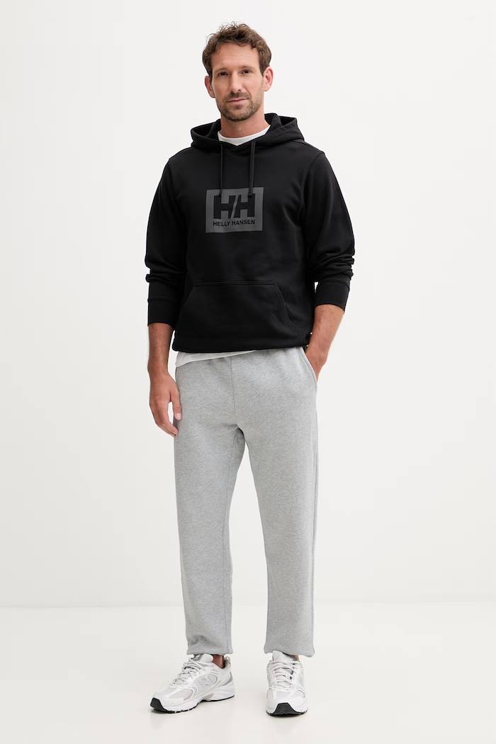 Helly Hansen hanorac cu glugă pentru bărbați, din bumbac HH BOX 54526 negru SS26
