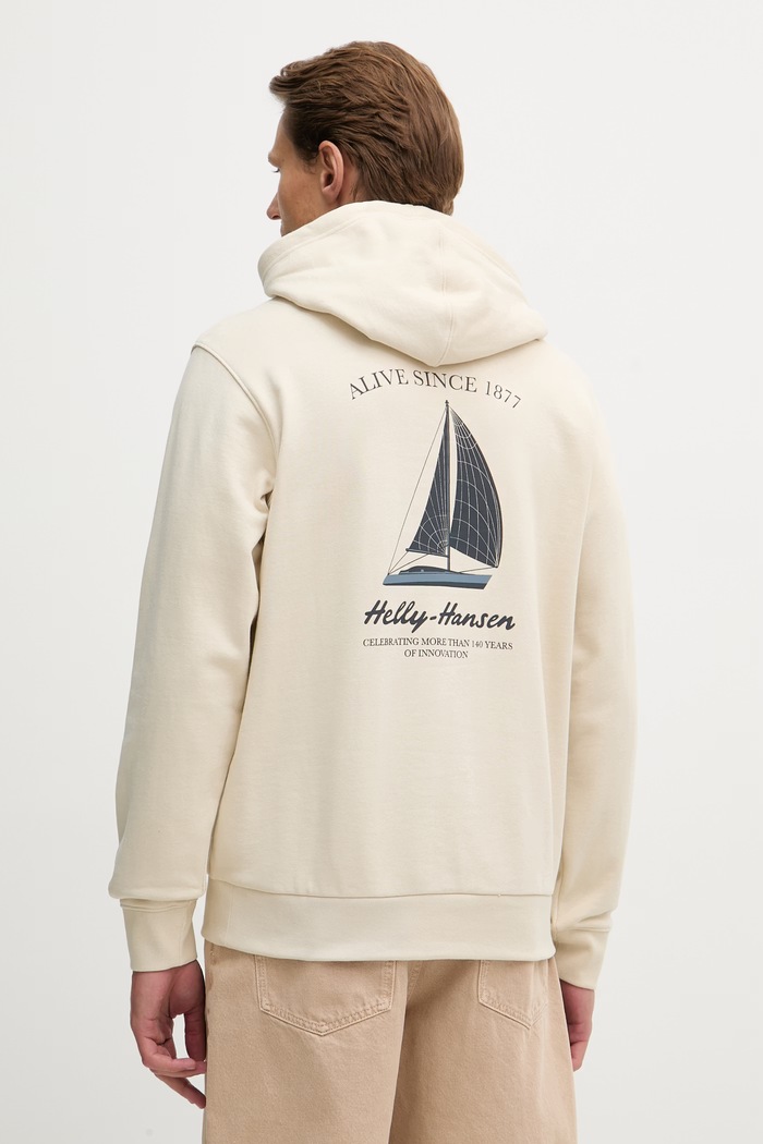 Helly Hansen суичър мъжки от памук SHORELINE бежов 54546