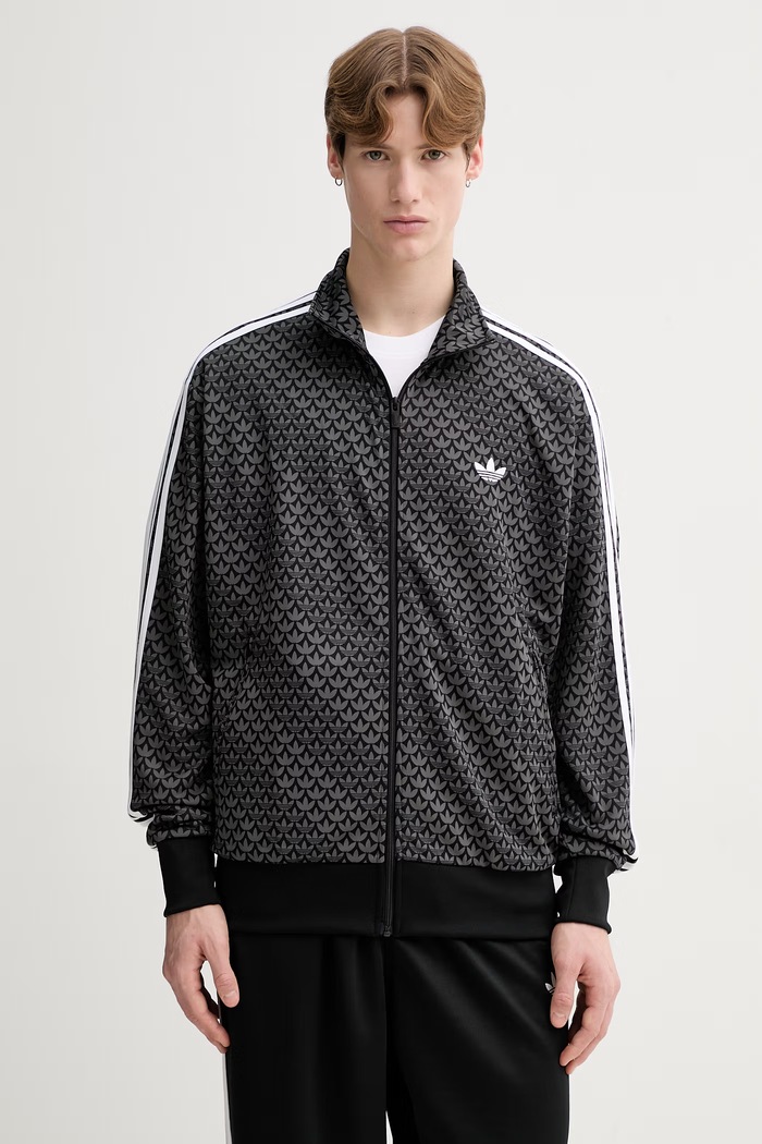 Mikina adidas Originals Firebird bez kapucne čierna KC9158