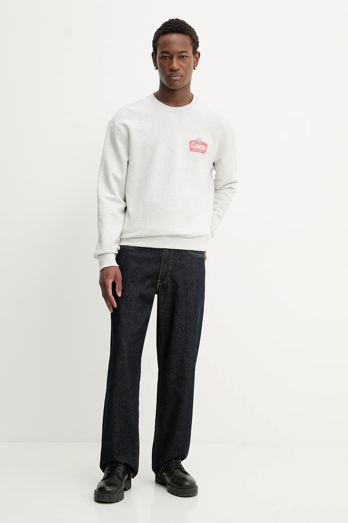 Guess Jeans pamut melegítőfelső M6RQ21.KCPR1 szürke SS26