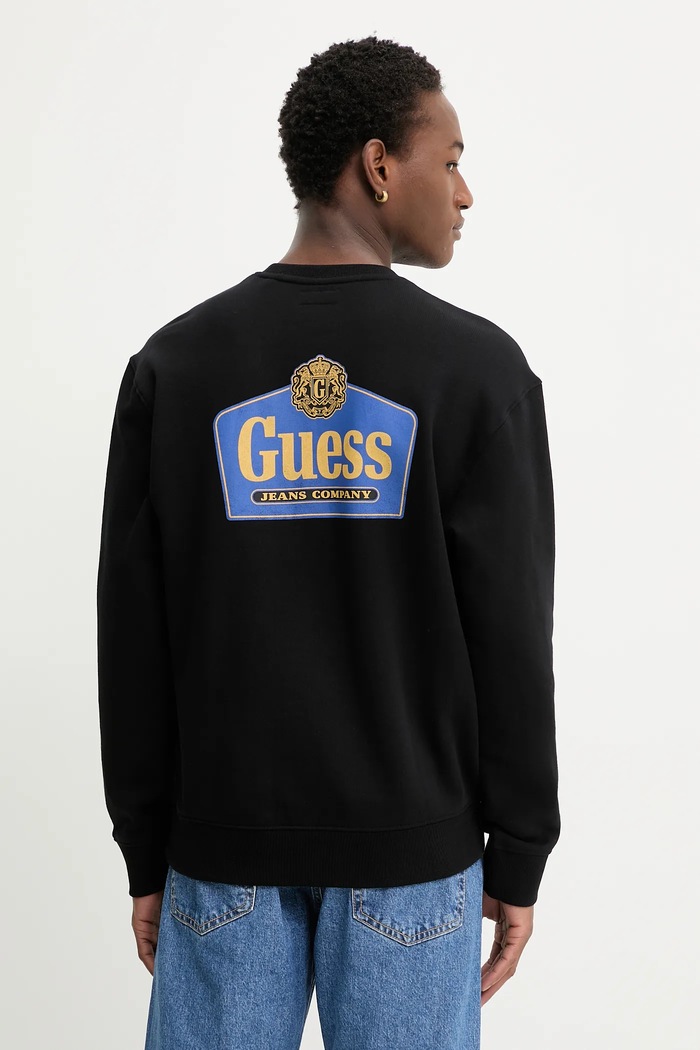 Ruházat Guess Jeans pamut melegítőfelső M6RQ21.KCPR1 fekete