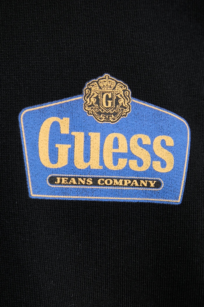 Guess Jeans pamut melegítőfelső M6RQ21.KCPR1 fekete