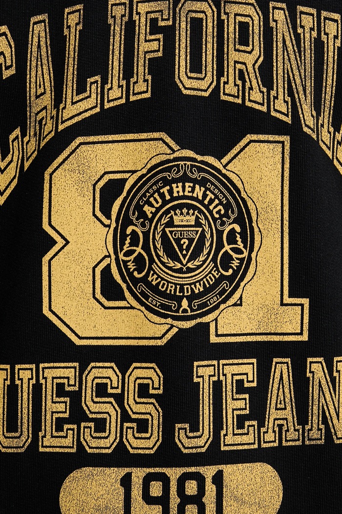 Guess Jeans pamut melegítőfelső M6RQ22.KCPR1 fekete