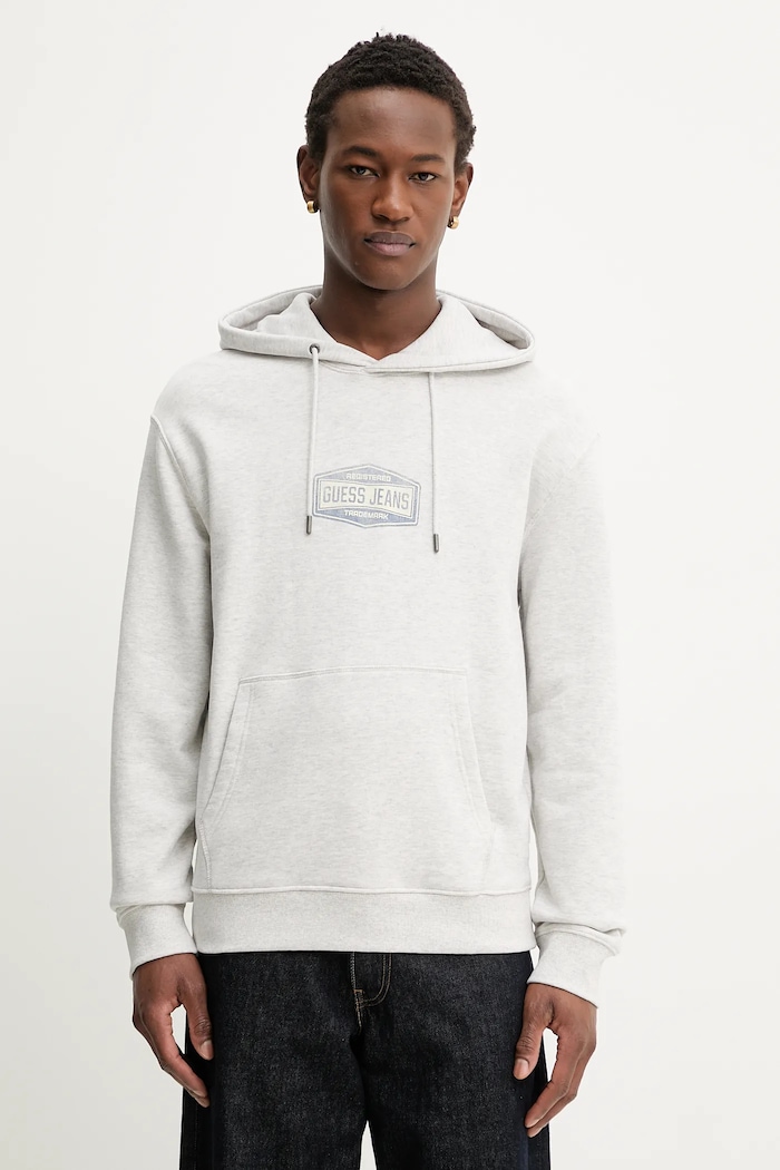 Guess Jeans pamut melegítőfelső pamut szürke M6RQ25.KCPR1