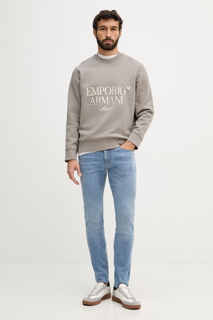 Emporio Armani hanorac de bumbac EM005198.AF13713 bej SS26