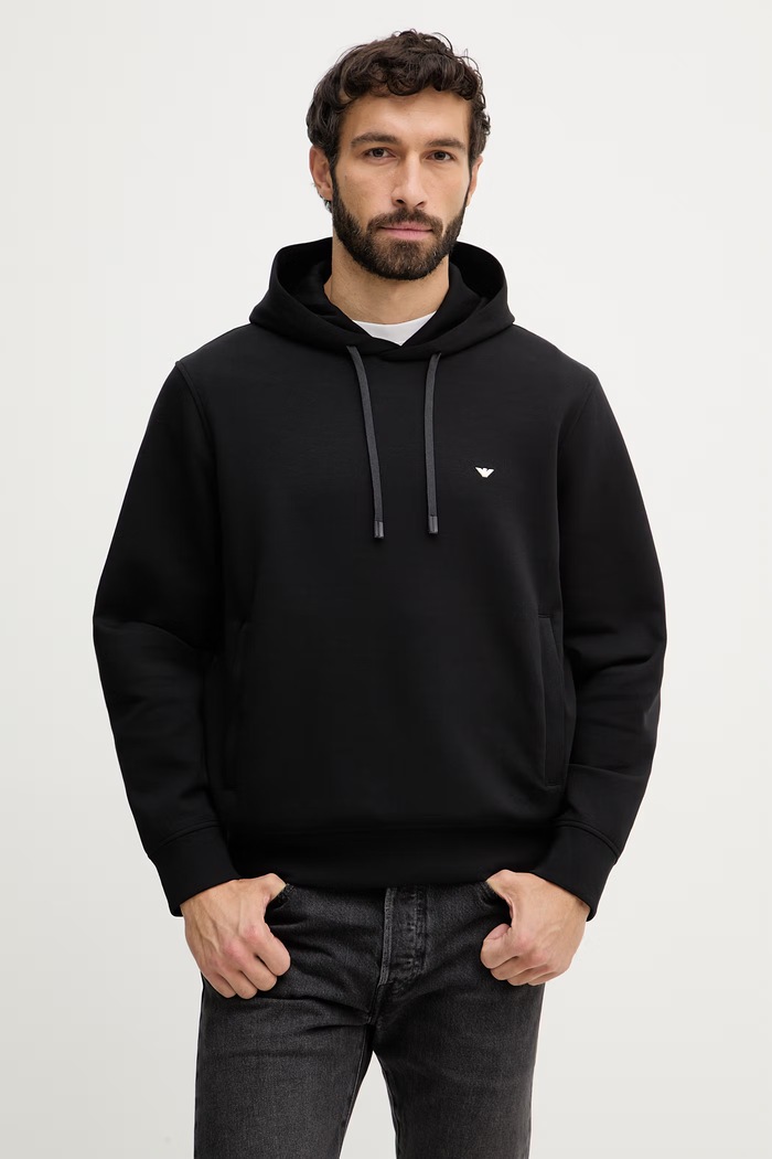Emporio Armani bluză uni negru EM004531.AF10013