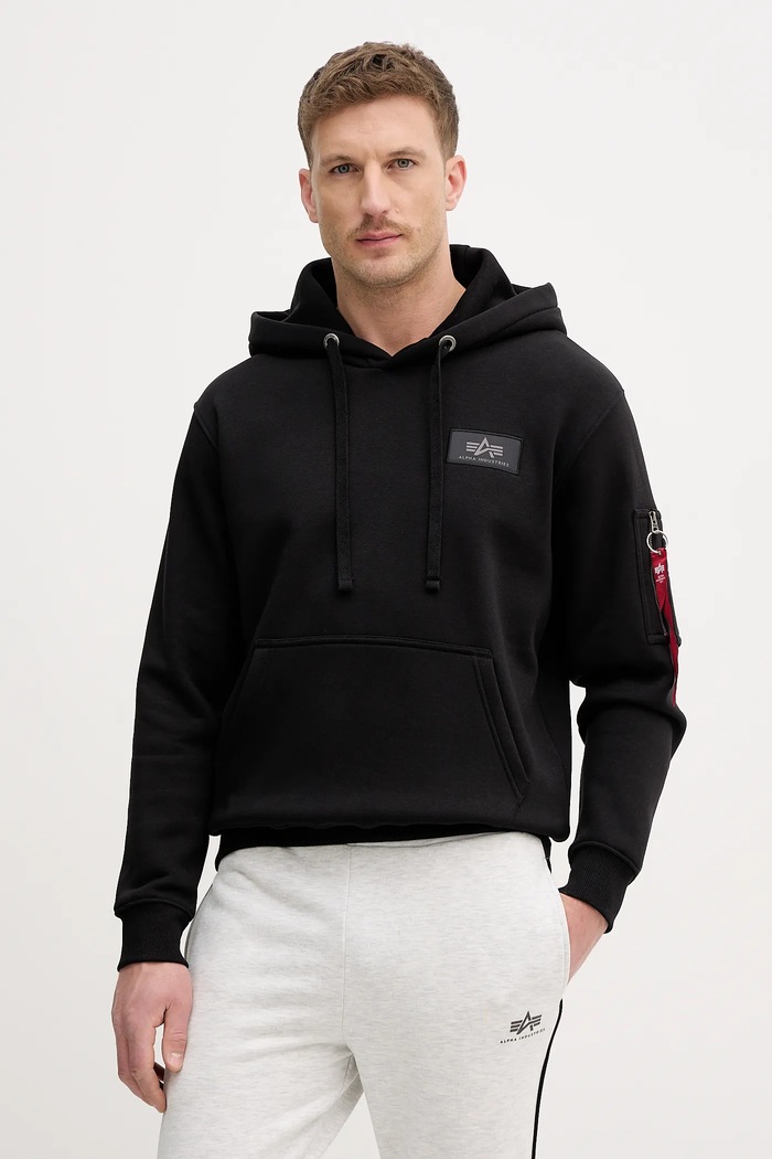 Дрехи Суичър Alpha Industries Backprint Hoodie Mirror Camo 178318MC черен