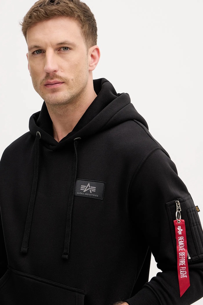 Суичър Alpha Industries Backprint Hoodie Mirror Camo черен 178318MC