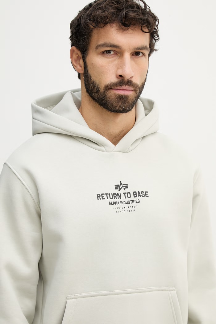 Alpha Industries sweatshirt Return To Base Hoodie beige 266338