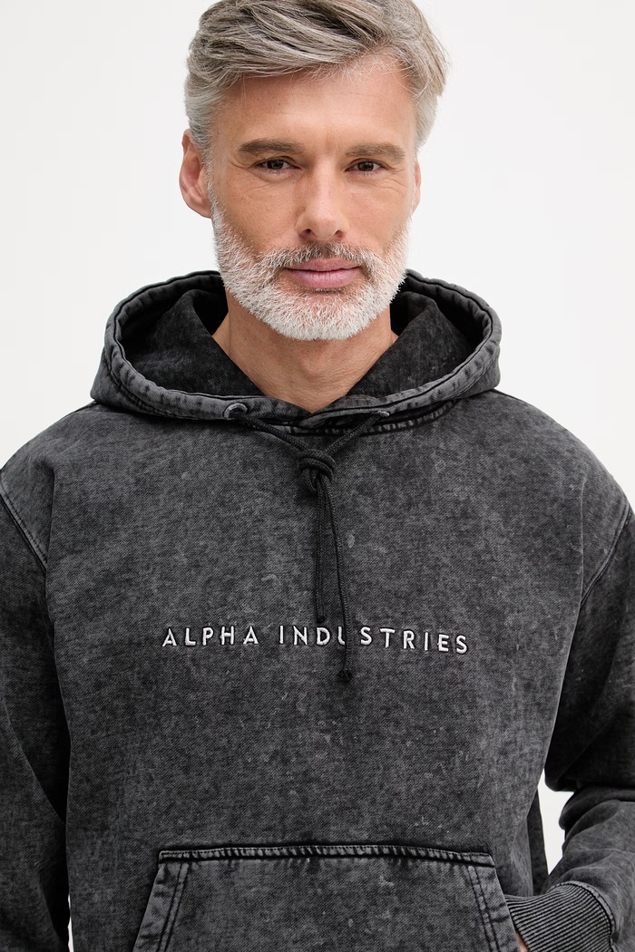 Mikina Alpha Industries Acid Logo Hoodie černá 258339