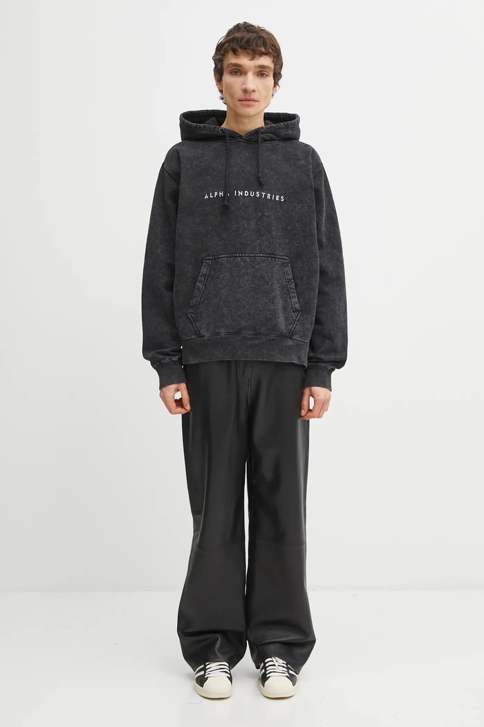 Alpha Industries sweatshirt Acid Logo Hoodie black 258339