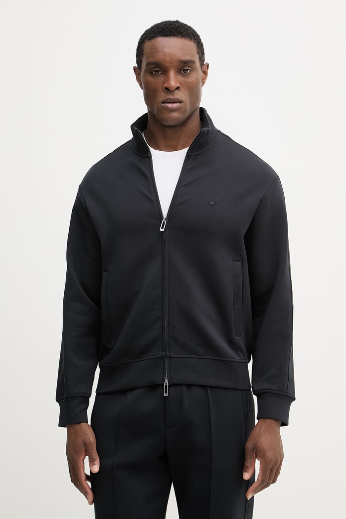 Mikina Emporio Armani s elastanom tmavomodrá EM005222.AF10013