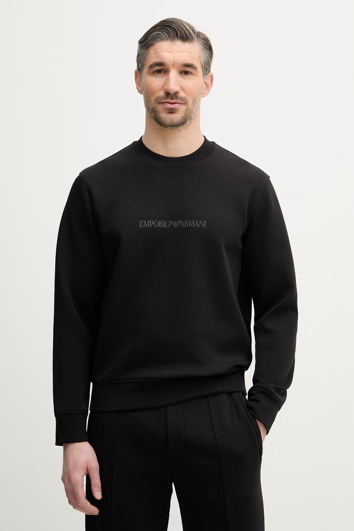 Emporio Armani bluză print negru EM004541.AF10013