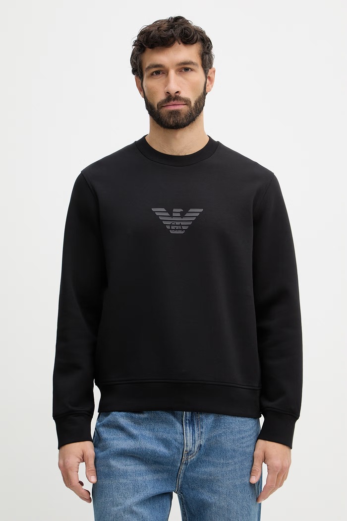 Emporio Armani bluză print negru EM004541.AF10013