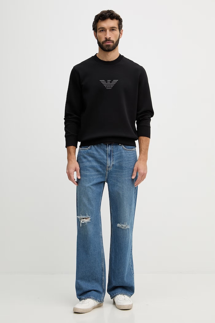 Emporio Armani bluză EM004541.AF10013 negru SS26