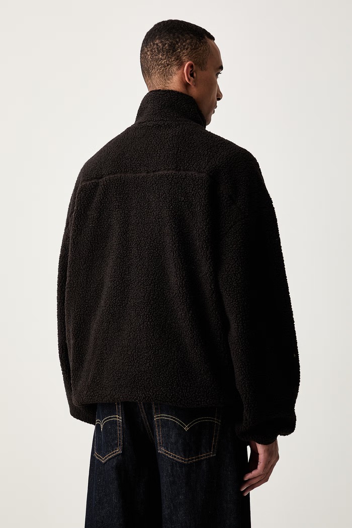 Odzież American Vintage bluza polarowa męska MHOK03C brązowy