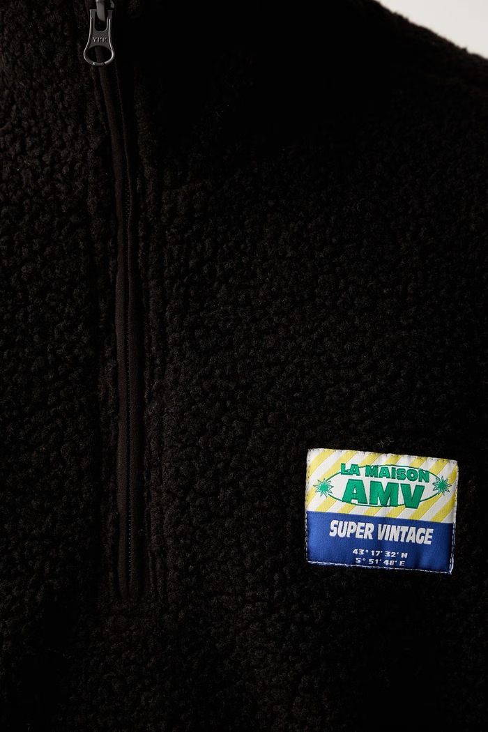 American Vintage bluza polarowa męska MHOK03C brązowy