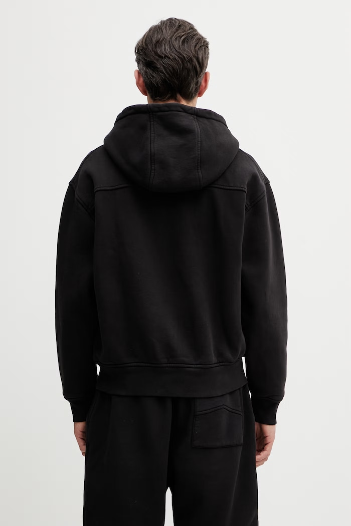 Ρούχα RHUDE Classique Zip Up μπλούζα με κουμπιά βαμβακερή Ανδρική RHSS26HO11012 μαύρο