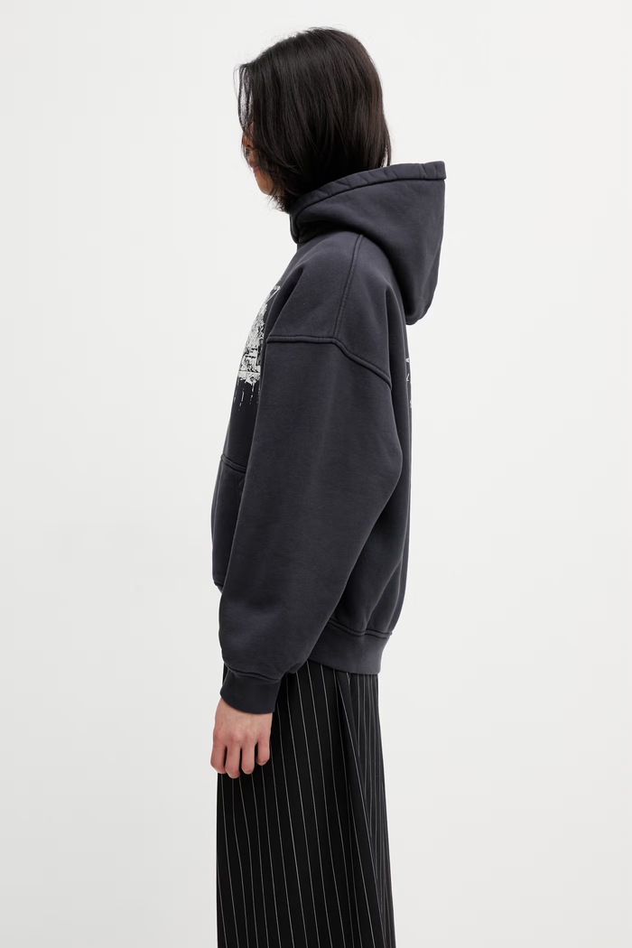 RHUDE Montenegro Morada hanorac din bumbac pentru bărbați RHSS26HO03012 negru SS26