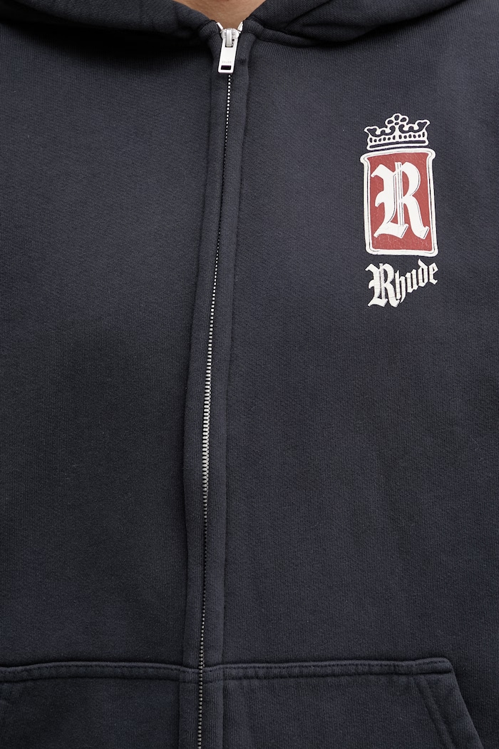 RHUDE Fumar 91 μπλούζα με κουμπιά βαμβακερή Ανδρική μαύρο RHSS26HO09012