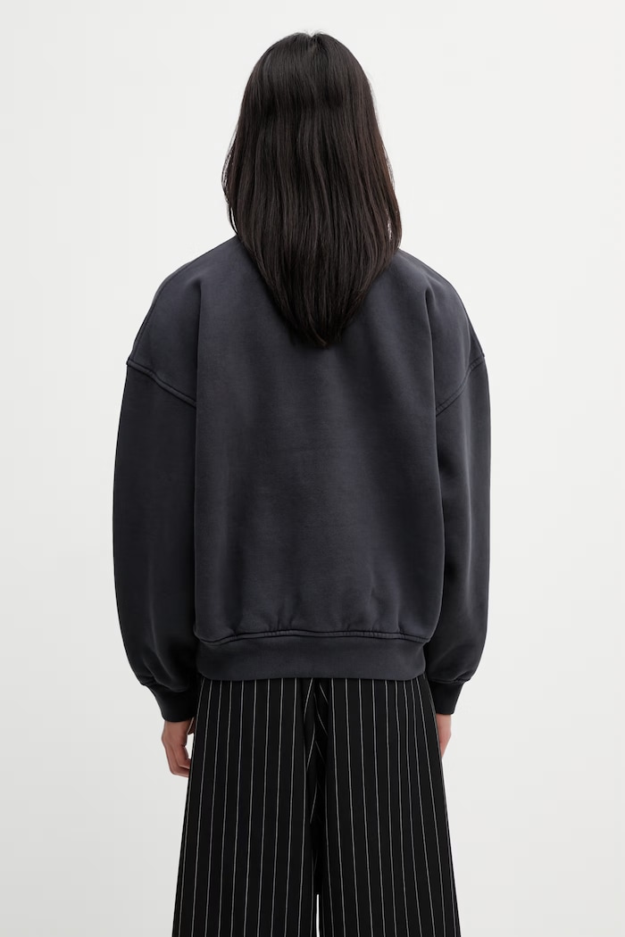 Îmbrăcăminte RHUDE Banner Crewneck hanorac din bumbac pentru bărbați RHSS26ST01012 negru