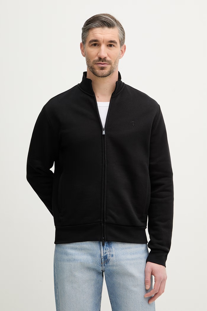 Βαμβακερή μπλούζα Trussardi βαμβάκι μαύρο G8188000104N