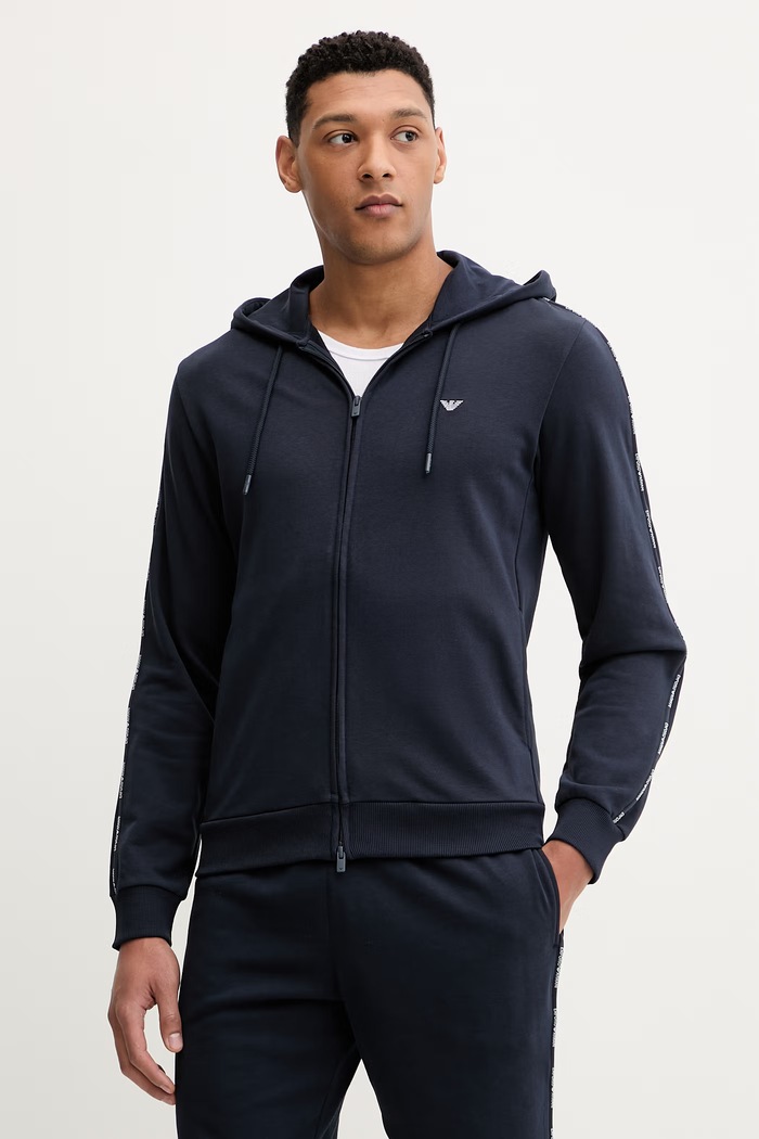 Mikina Emporio Armani Underwear nášivka tmavomodrá EM000653.AF18887
