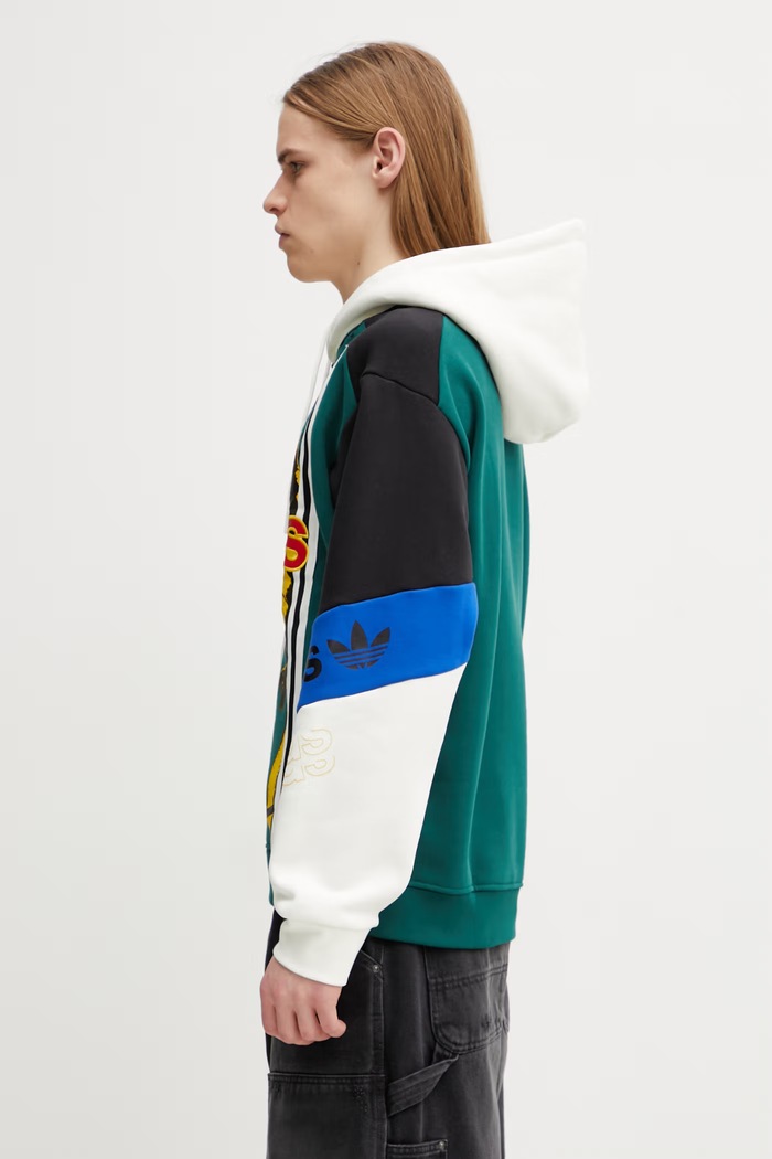 adidas Originals mikina s kapucňou s bavlnou pánska KD1438 zelená SS26
