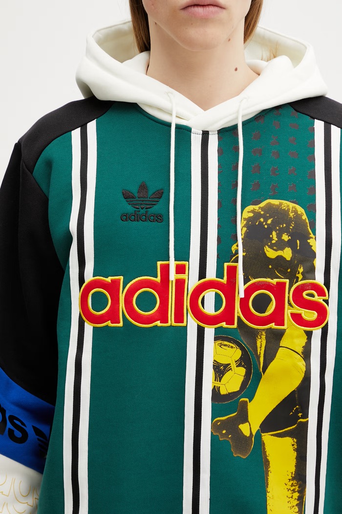 adidas Originals mikina s kapucňou s bavlnou pánska zelená KD1438
