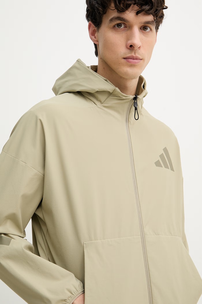 adidas μπλούζα με κουκούλα και κουμπιά Ανδρική x Z.N.E πράσινο KD8499