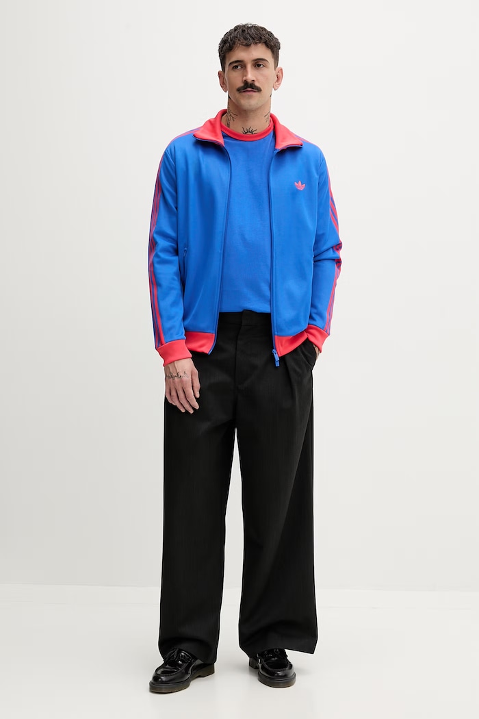 adidas Originals μπλούζα με κουμπιά ανδρική Beckenbauer KE2412 μπλε SS26
