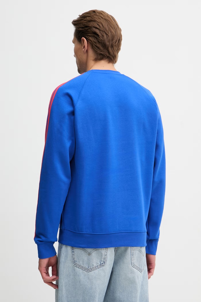 Oblečenie adidas Originals mikina pánska s bavlnou KE2426 modrá