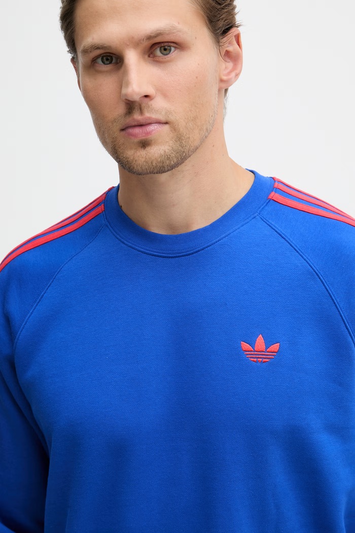 adidas Originals mikina pánska s bavlnou modrá KE2426