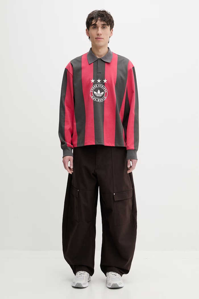 adidas Originals mikina pánska bavlnená KU9189 sivá SS26