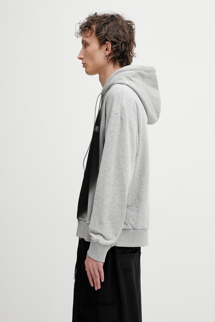 MM6 Maison Margiela mikina s kapucí pánská SH0GU0039.M25013.857M šedá SS26