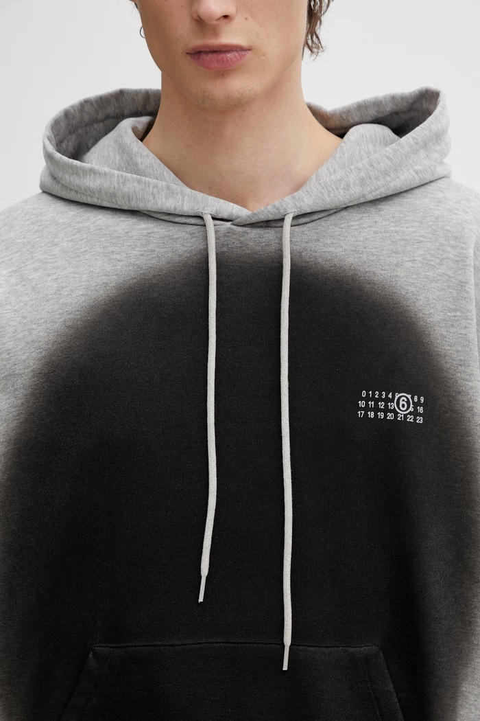 MM6 Maison Margiela mikina s kapucí pánská šedá SH0GU0039.M25013.857M