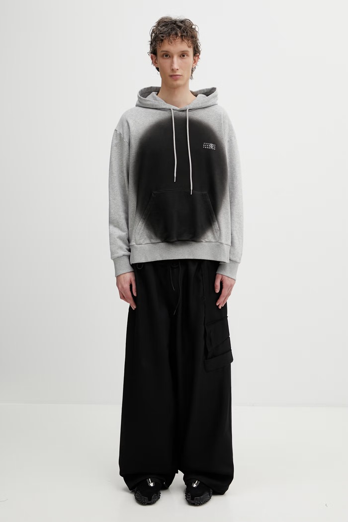 MM6 Maison Margiela mikina s kapucí pánská SH0GU0039.M25013.857M šedá