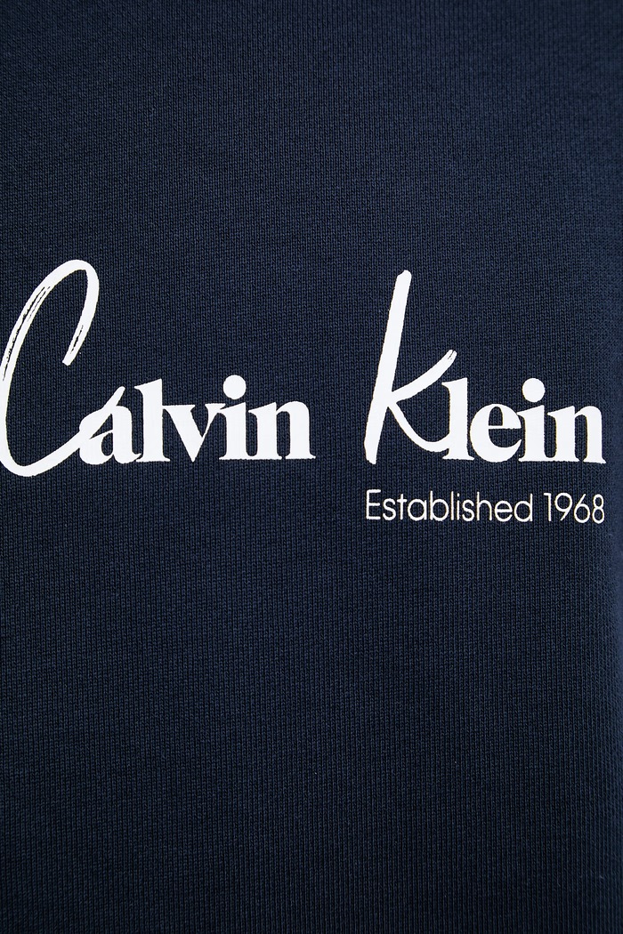 Calvin Klein Jeans mikina s kapucňou pánska bavlnená LV04RF234G tmavomodrá